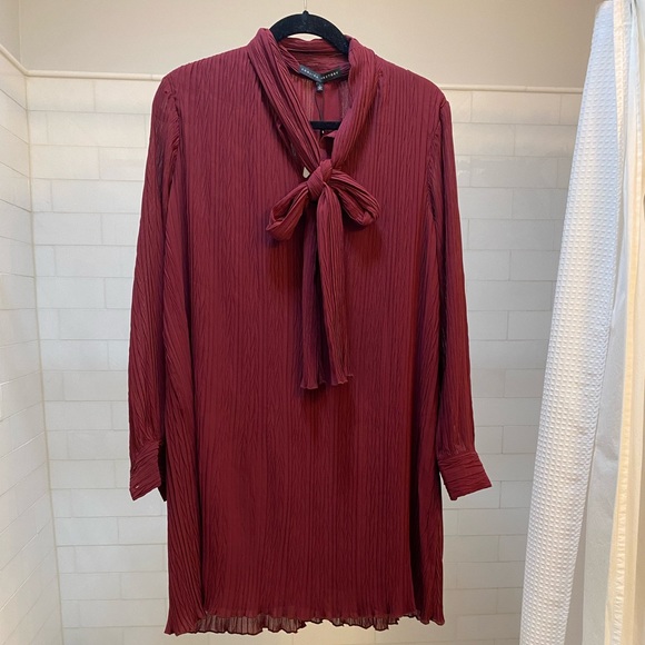 LAST CALL Wine-Colored English Factory Dress - Picture 1 of 6